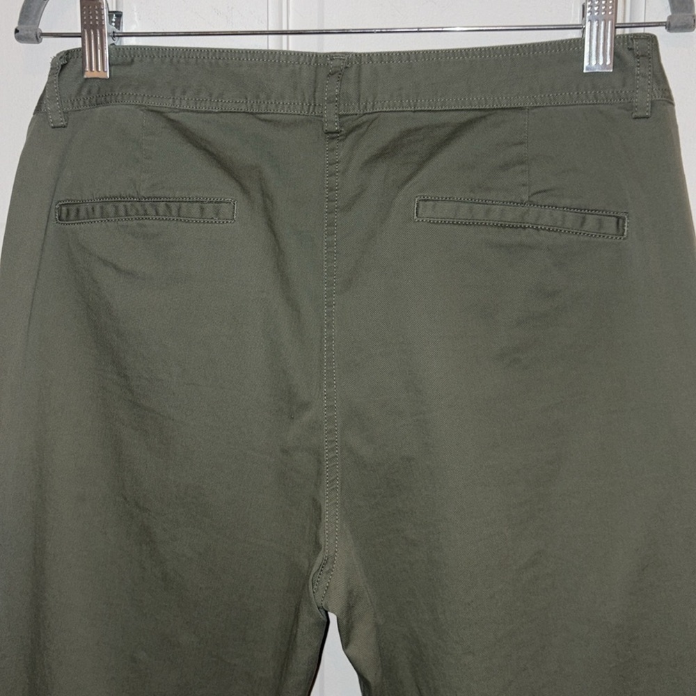 Theory Boyfriend Casual Twill Pant Size 6 Faded Army Green - Picture 7 of 15